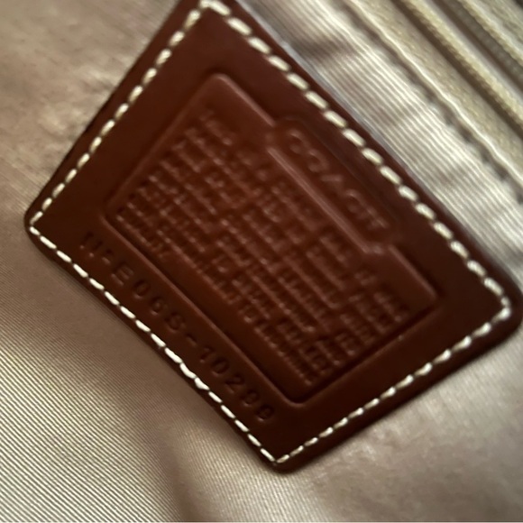 Coach Suede & Leather Patchwork Hampton Satchel Bag - Picture 5 of 14